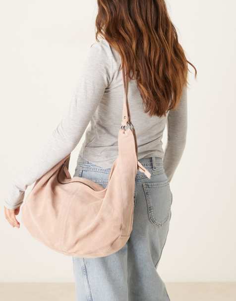Free People roma suede tote bag in sand - view 1