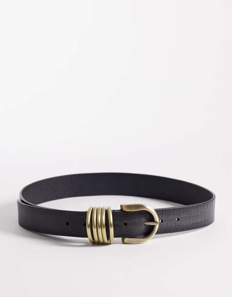 Free People Rori leather belt in black - view 1