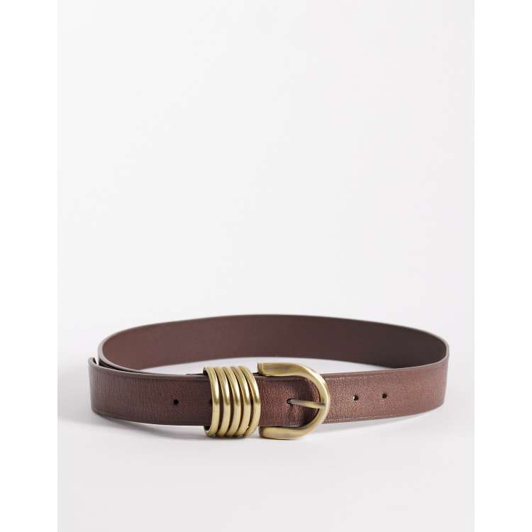 Free People Rori leather belt in brown | ASOS display picture 2