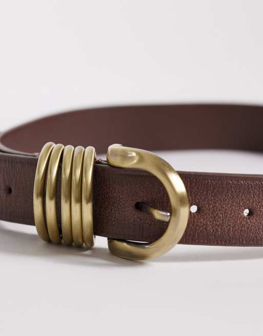Free People Rori leather belt in brown | ASOS display picture 1