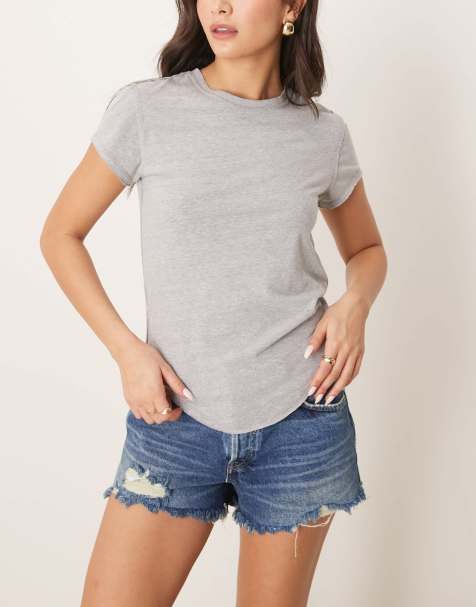 Free People round neck baby T-shirt in gray - view 1