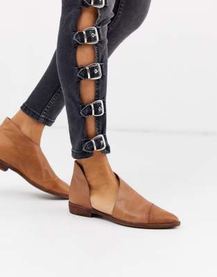 Free People Royale Flat Shoes-Brown Brown