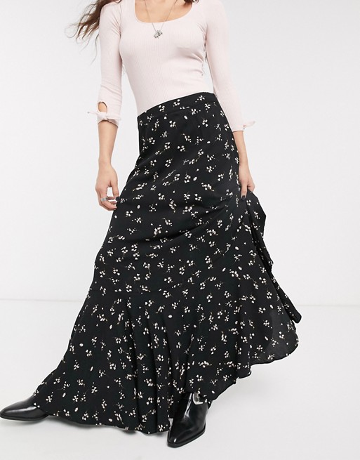 Free People ruby's forever floral maxi skirt