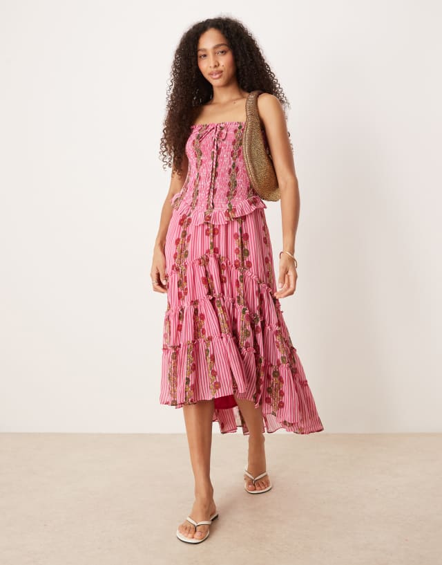 Free People Alejandra Midi XS Hot Pink