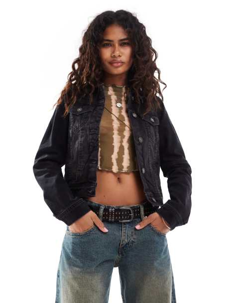 Free People - Rumours - Veste en jean classique - Noir - view 1