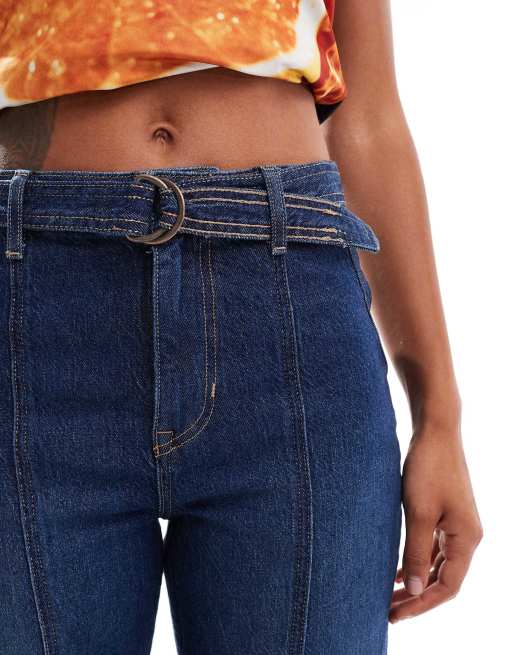 (取寄) フリーピープル A-ライン フレア ジーンズ - ハイ ライズ Free People Ryla A-Line Flare Jeans - High Rise  Dreamscape Blue Free People ryla high rise a-line jeans in dreamscape blue | ASOS