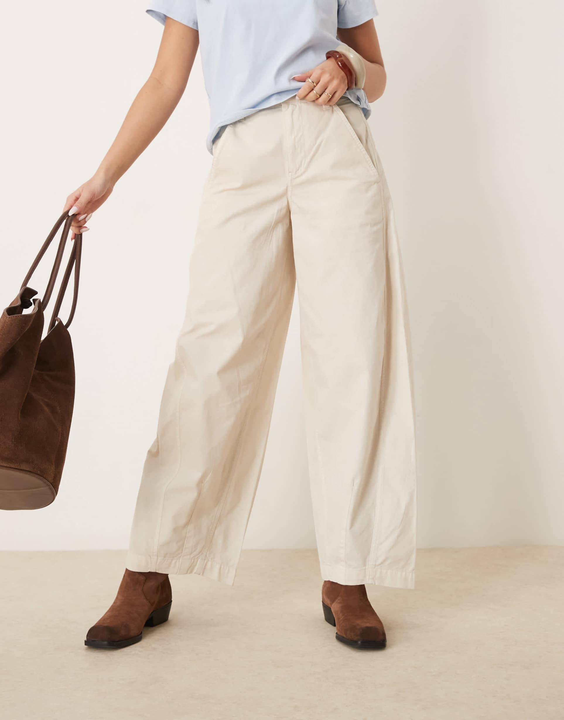 free people rylee relaxed chino pants in french oak