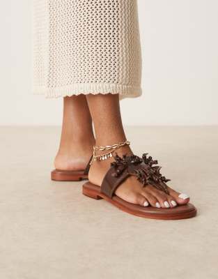  sadie fringe sandal in patent cognac