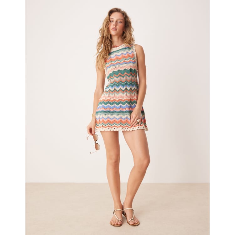 white christmas dresses Sandy Mae Crochet Mini Dress by Free People main image 0
