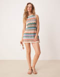 [Free People] Free People Sandy Mae knitted mini dress in multi S ORIGINAL COMBO