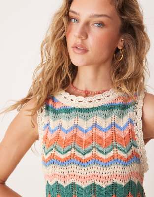 free people sandy mae crochet mini dress FREE PEOPLE Sandy Mae Crochet Mini Dress