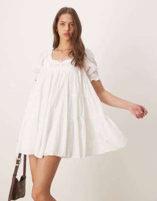 Free People Sandy Shores Cotton Babydoll Minidress