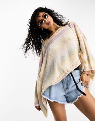 Free People Saturn ombre knit jumper in multi