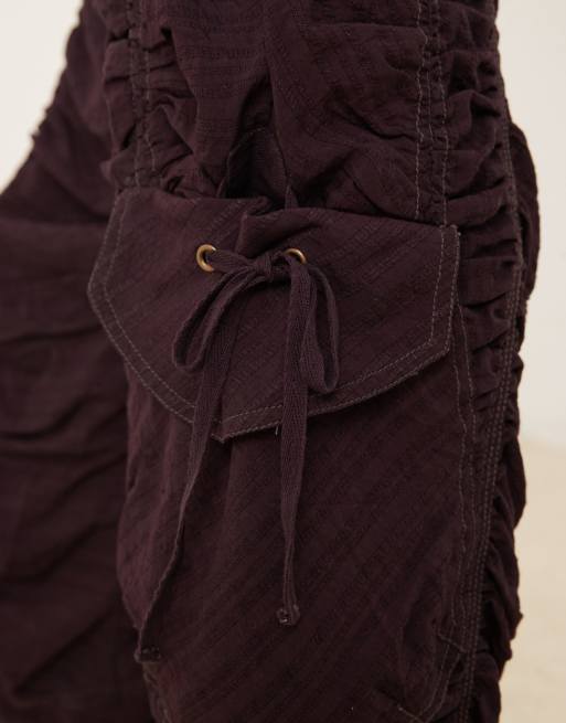 Free People Scorpio shirred pants in black coffee, 5 of 5