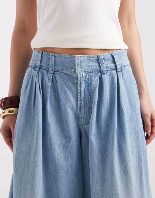 Free People Scout wide leg pants in california blue, 4 of 5