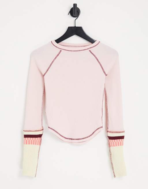 Free People - She's - Top à poignets réversibles - Rose thé clair 