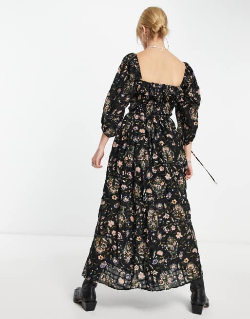formal long sleeve dress near me Avery Long Sleeve Maxi Dress / Black | MESHKI