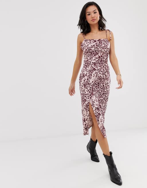 Free People Show Stopper midi bodycon dress