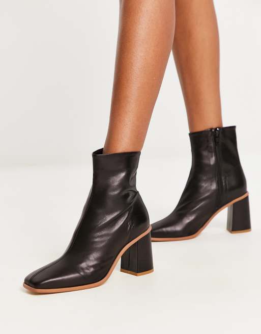 Free People - Sienna - Stivaletti neri in vera pelle 