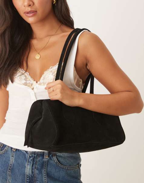 Free People Sierra suede bag in black - view 1