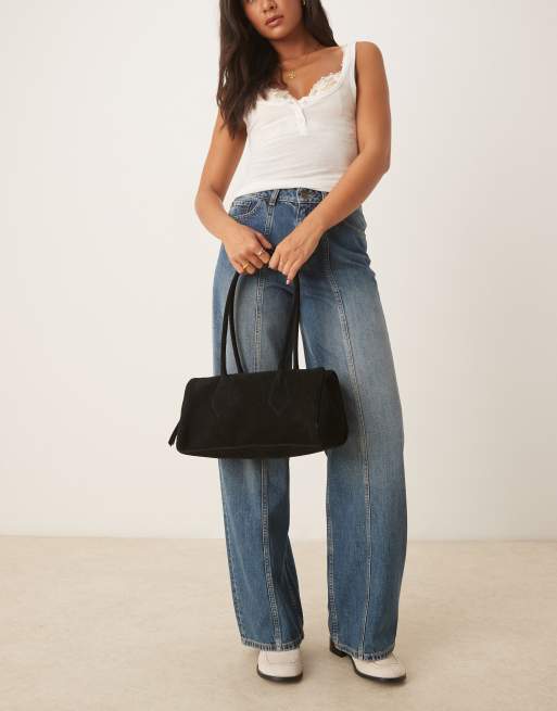 Free People Sierra suede bag in black | ASOS