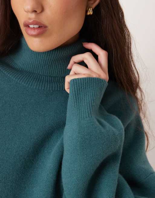 Free People sigma turtleneck in blue grey, 3 of 4