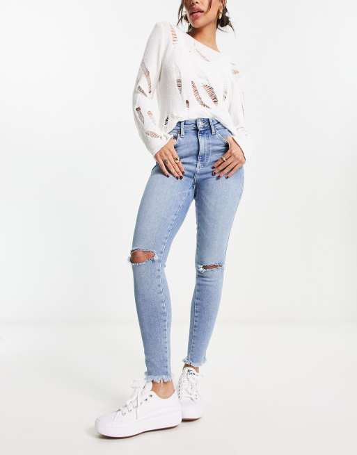 Free people store ripped skinny jeans