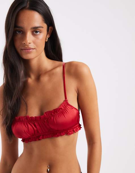 Free People sleigh all day bralette i rött - view 1