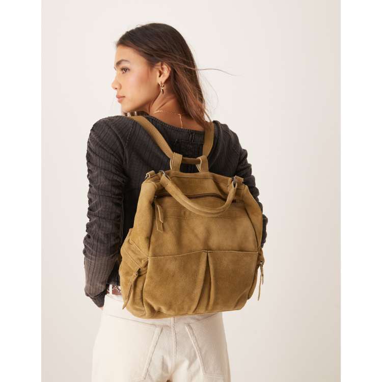 Suede backpack hotsell