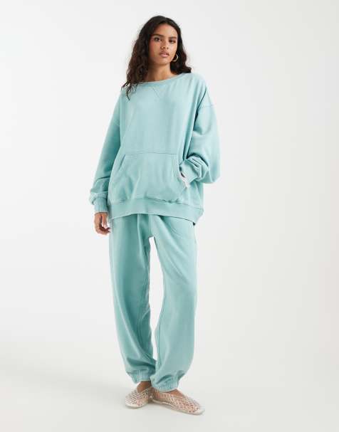 Free People – Slow It Down – Niebieska bluza zakładana przez głowę - view 1