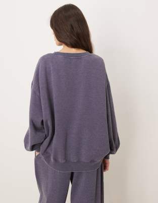 Free People Slow It Down Pull Over Sweatshirt In Gray