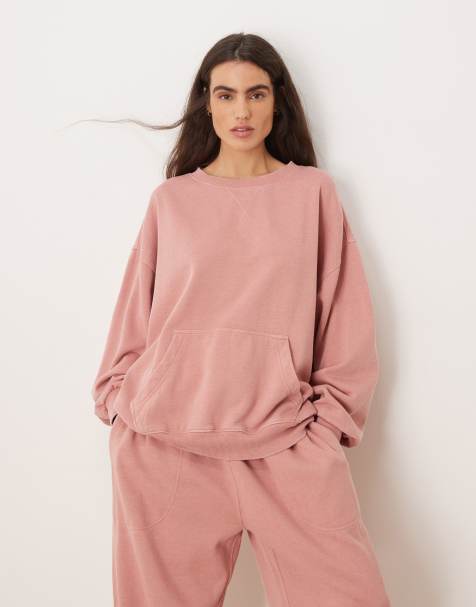 Free People slow it down pull over sweatshirt in rose dawn  - view 1