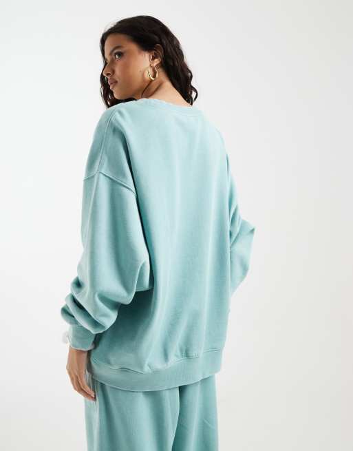 Free People slow it down sweater in blue , 3 of 4