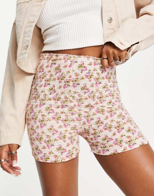 Free People smocked shorts in pink | ASOS