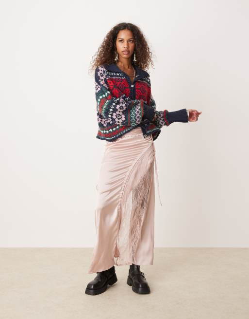 Free people fair isle cardigan sale