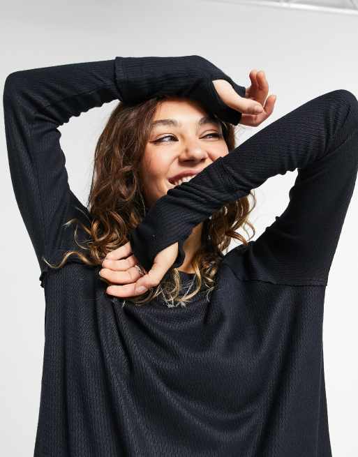 Free people black store thermal