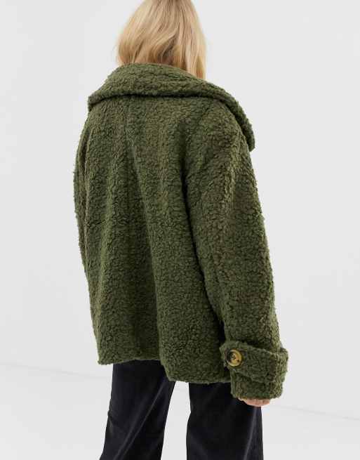 Free people so 2024 soft teddy coat