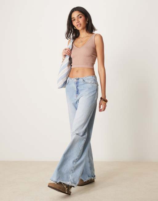 Free People solid ribbed brami cami top in light sand, 2 of 4