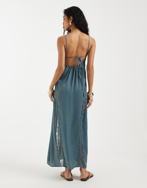 Free People some kind of love maki slip in blue , 2 of 4