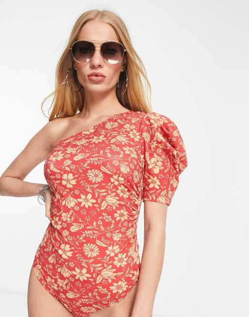 Free People - Somethin Bout You - Top monospalla rosso stampato, 2 di 4