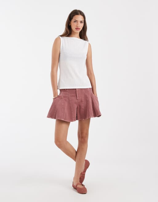 Free People – Song and Dance – Shorts in Zedernholzbraun, 2 von 5
