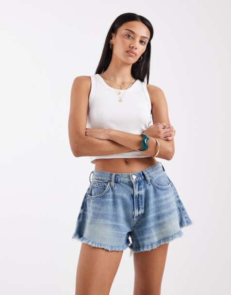 Free People – Sparks Fly – Blå jeansshorts - view 1