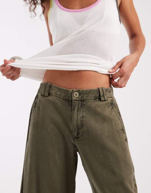 Free People Spolight washed pant in dusty olive, 3 of 5
