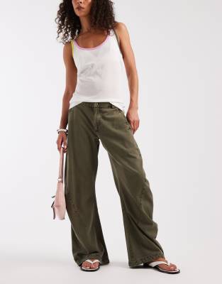 Free People Spolight Washed Pants In Gray