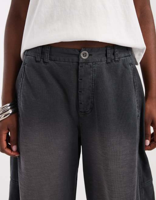 Free People - Spotlight - Pantaloni a cilindro neri, 4 di 5