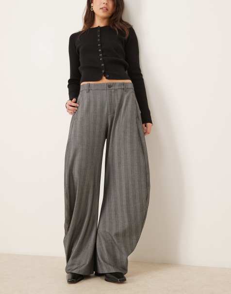 Free People spotlight striped pants in gray combo - view 1