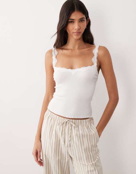 Free People – Spring Fever – Biały top na ramiączkach - view 1