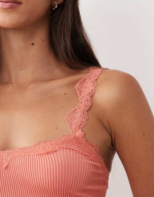 Free People Spring Fever cami top in coral crimson, 2 of 4