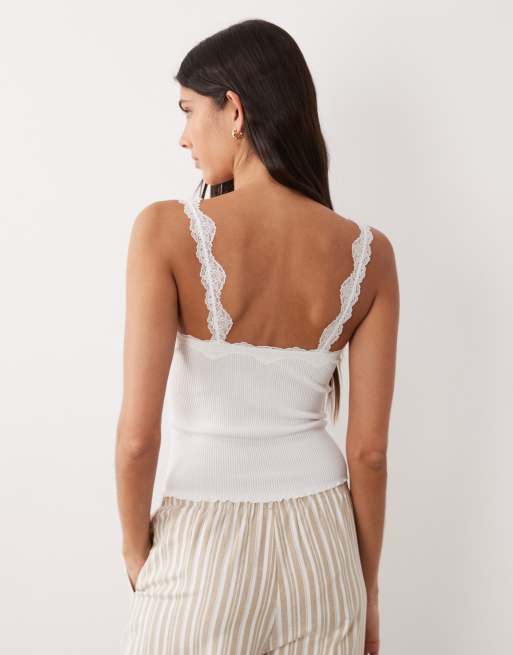 Free People spring fever cami top in white alyssum, 4 of 4