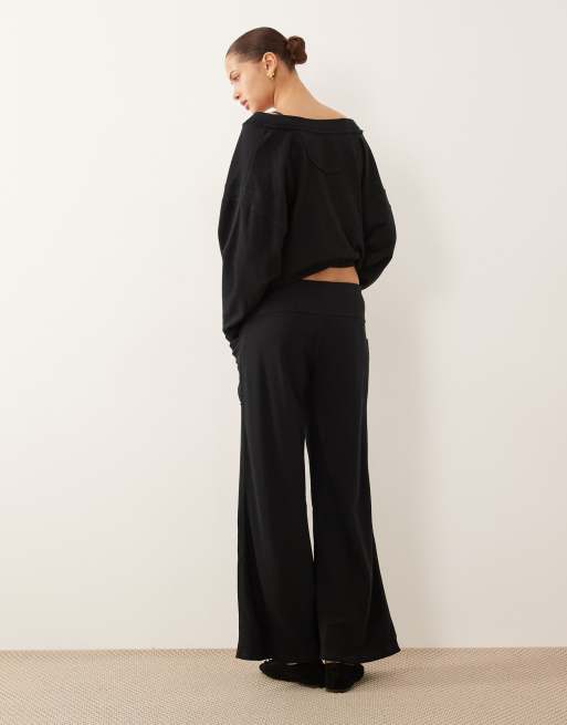 Free People - Staycation - Pantalon d'ensemble confort ample - Noir, 2 de 5